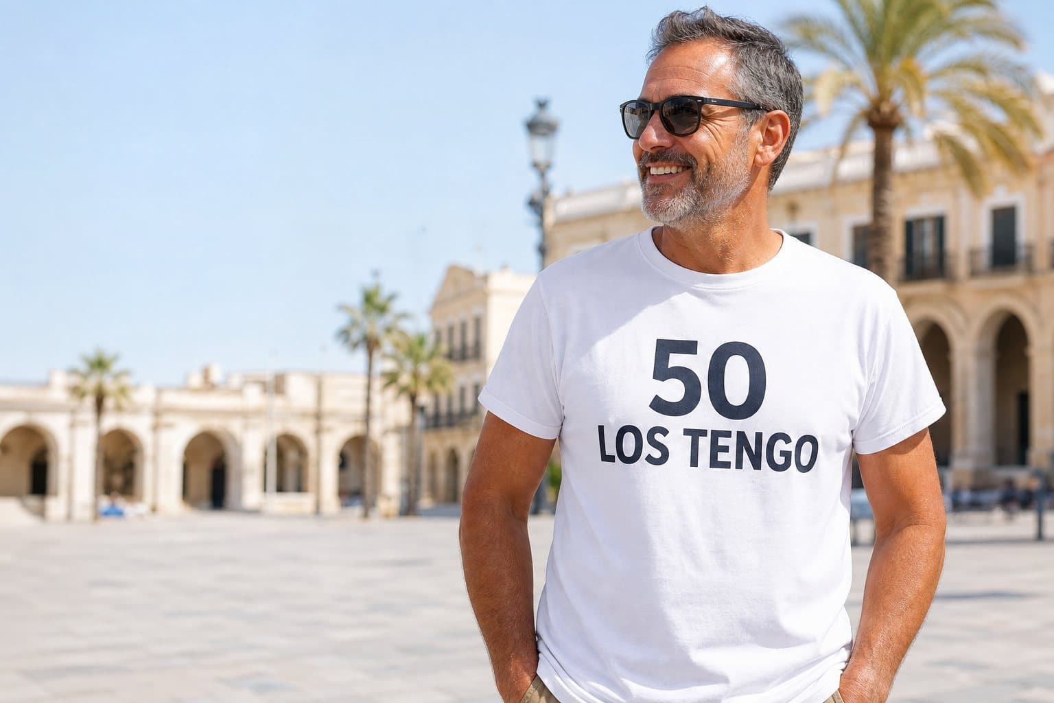 Excursionista con una camiseta superventas de Top-camisetas.com en la montaña